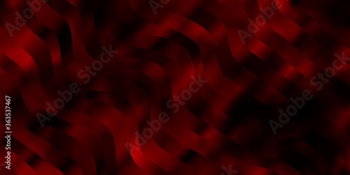 Dark Orange vector backdrop with curves. Abstract illustration with gradient bows. Pattern for commercials, ads.