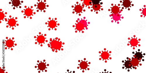 Light pink vector texture with disease symbols.