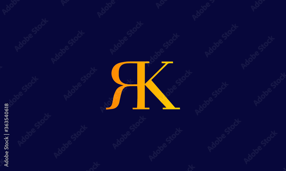 Alphabet letter icon symbol monogram logo RK Alphabet letter icon symbol monogram logo RK