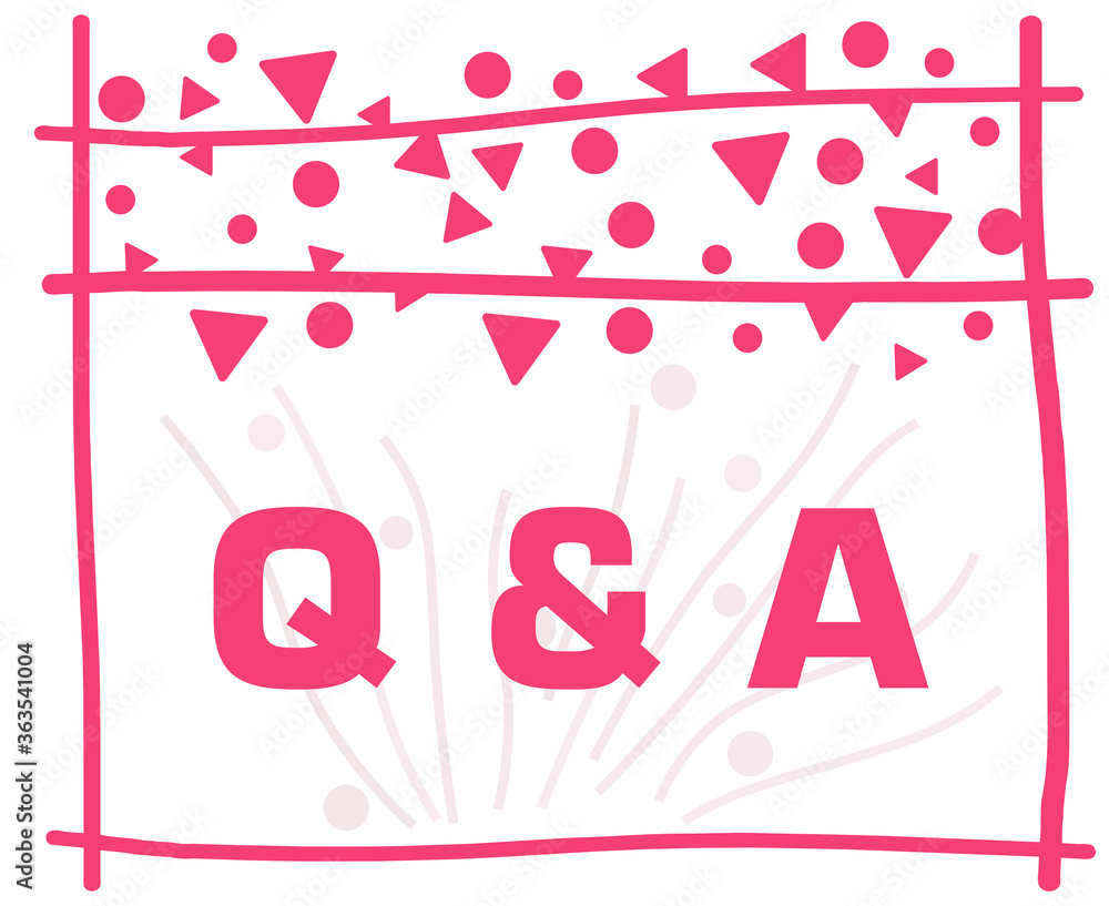 Q And A - Questions And Answers Pink Lines Dots Triangle Top Text Q And A - Questions And Answers Pink Lines Dots Triangle Top Text