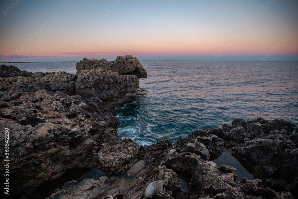 Sea view Cyprus golden hour vanilla sky Sea view Cyprus golden hour vanilla sky