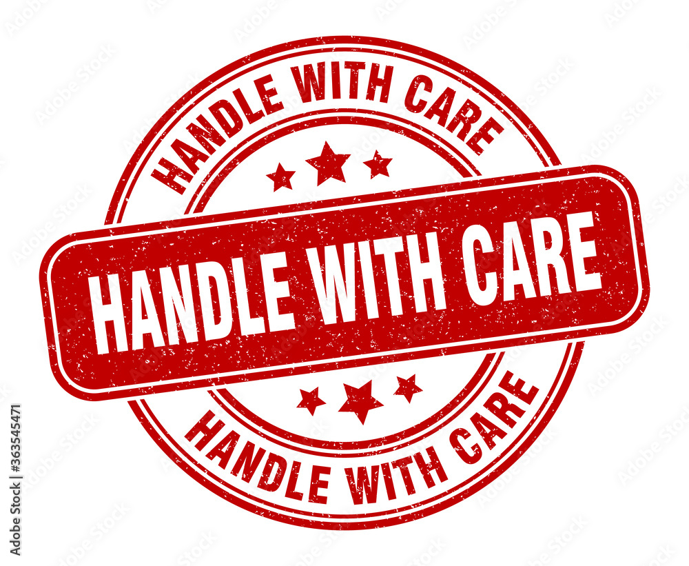 handle with care stamp. handle with care label. round grunge sign handle with care stamp. handle with care label. round grunge sign