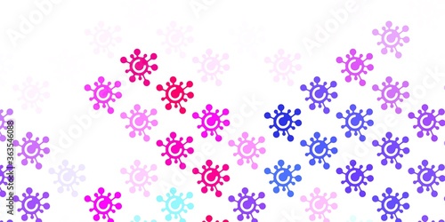 Light Blue, Red vector texture with disease symbols.
