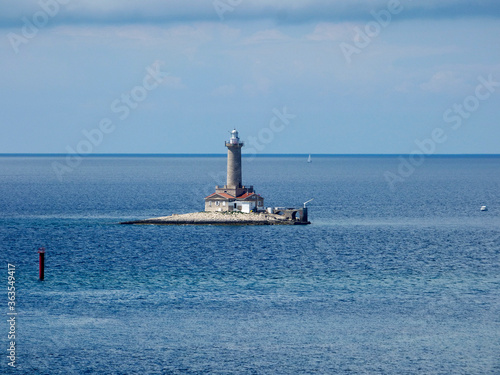 Croatia, Medulin, Nature Park Kamenjak, view of  lighthouse photo