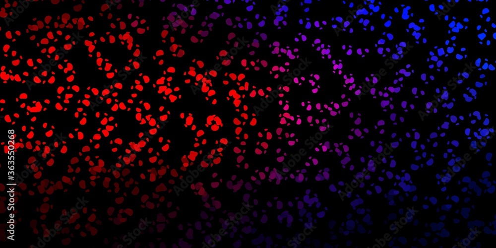 Dark blue, red vector background with random forms. Dark blue, red vector background with random forms.