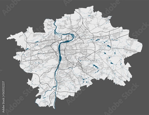 Fotografie, Tablou Prague map