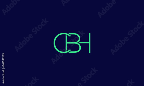 Alphabet letter icon symbol monogram logo CBH