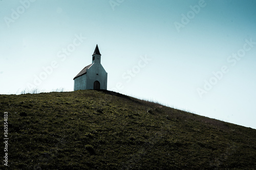 The minimal small church on the hill