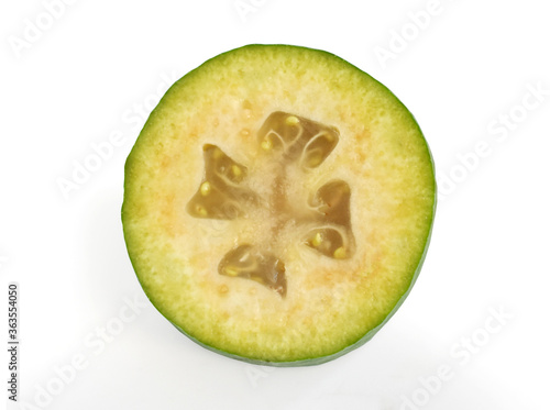 Feijoa Fruit on white background