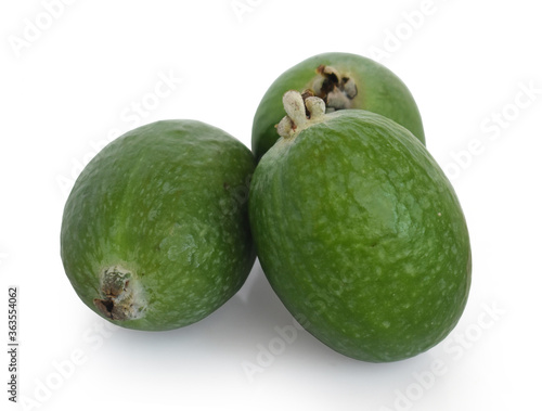 Feijoa Fruit on white background