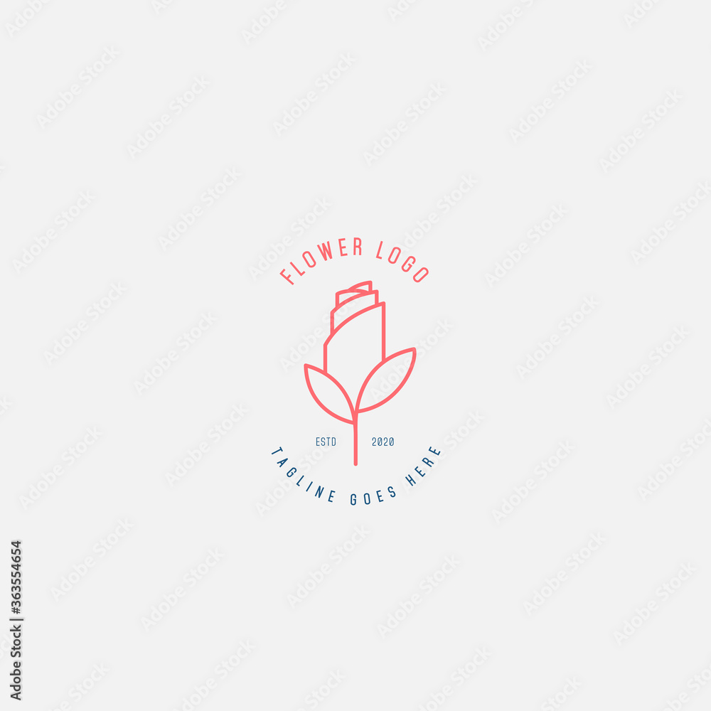 Rose logo design vector illustration Rose logo design vector illustration