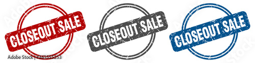 closeout sale stamp. closeout sale sign. closeout sale label set