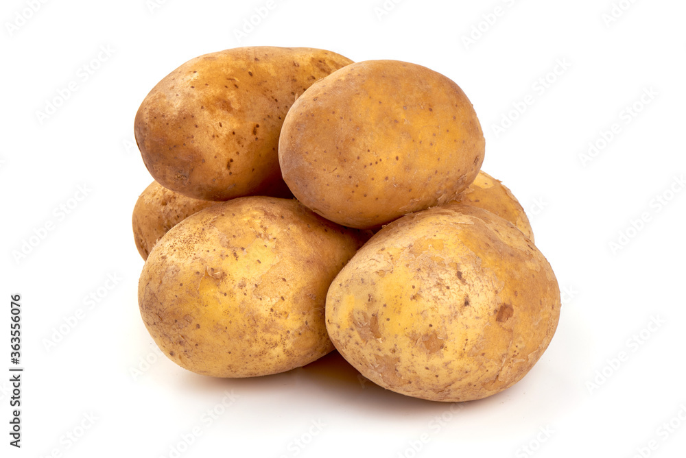 Potatoes, isolated on white background Potatoes, isolated on white background