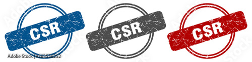 csr stamp. csr sign. csr label set