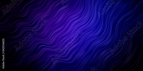 Dark Pink, Blue vector template with wry lines. Colorful illustration with curved lines. Best design for your ad, poster, banner.