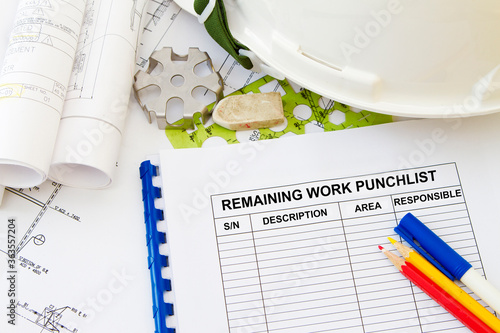 Punchlist- remaining work in a project photo