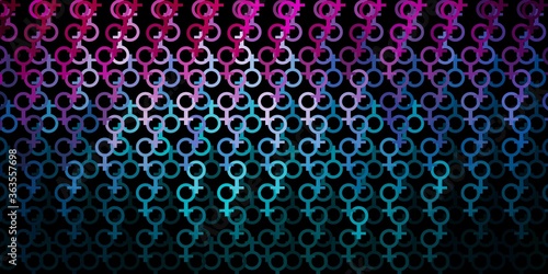 Dark Blue, Red vector template with esoteric signs.