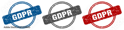 gdpr stamp. gdpr sign. gdpr label set