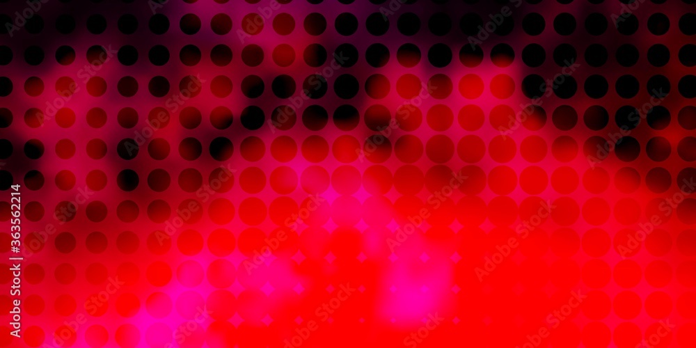Light Pink vector template with circles. Abstract decorative design in gradient style with bubbles. Pattern for wallpapers, curtains.