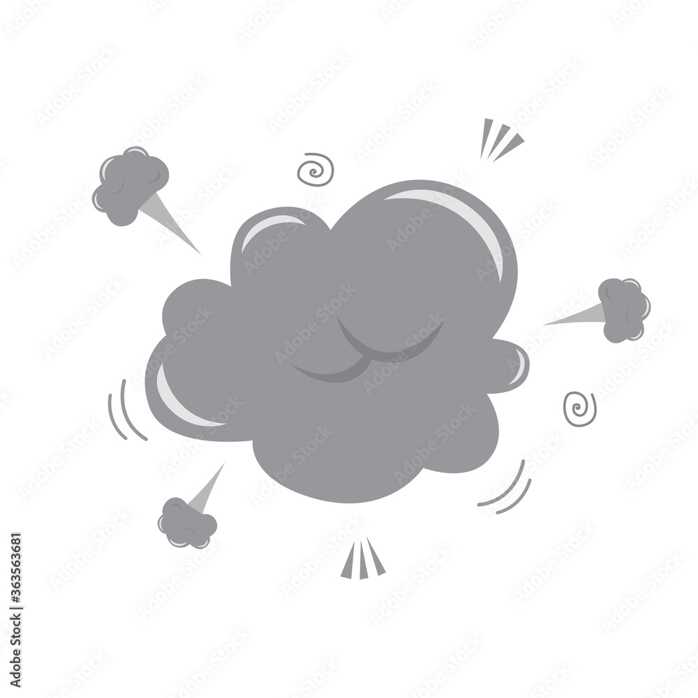 Explosion. Boom! Symbol, sticker tag, special offer label, advertising badge. Sign banner. Comics speech bubble bang. Clouds for explosions like boom.
