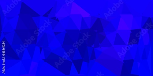 Dark pink, blue vector gradient polygon design.