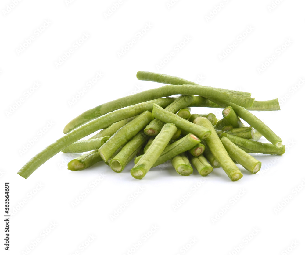 Yardlong bean isolated on white background Yardlong bean isolated on white background