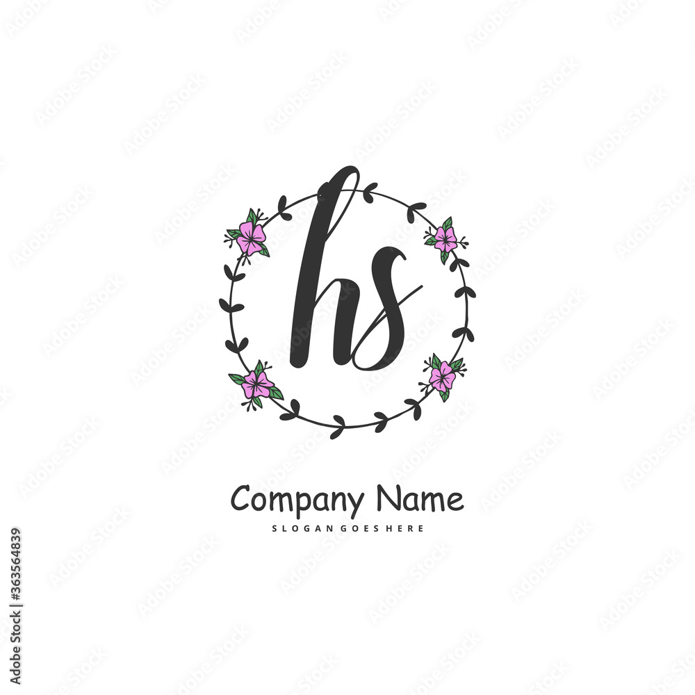 H S HS Initial handwriting and signature logo design with circle. Beautiful design handwritten logo for fashion, team, wedding, luxury logo. H S HS Initial handwriting and signature logo design with circle. Beautiful design handwritten logo for fashion, team, wedding, luxury logo.