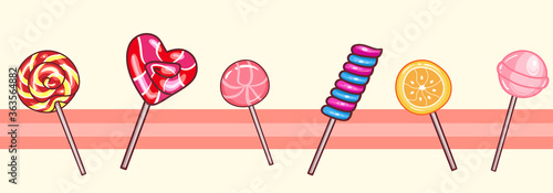 line pattern, lollipops 