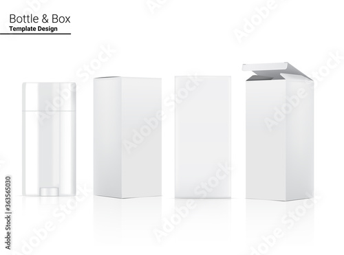 3D Deodorant Bottle Mock up Realistic Cosmetic for Skincare Product on White Background Illustration. Health Care and Medical Concept Design.
