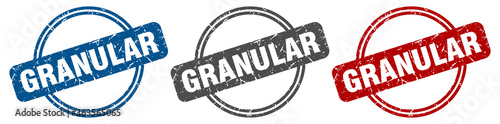 granular stamp. granular sign. granular label set