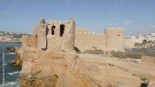 castle sea in safi morocco photo