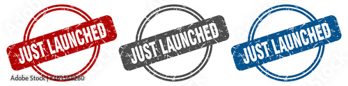 just launched stamp. just launched sign. just launched label set