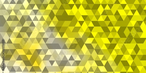 Light Green  Yellow vector template with crystals  triangles.