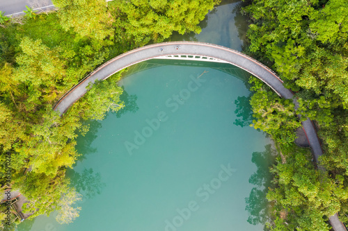 landscape of path over water in aerial view © ChenPG