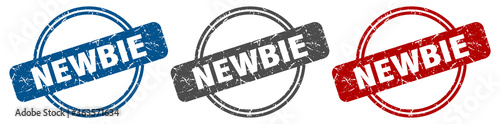 newbie stamp. newbie sign. newbie label set