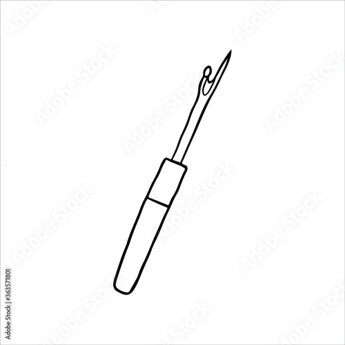 Sewing clippers glyph icon. Silhouette symbol. Thread cutter. Vector illustration