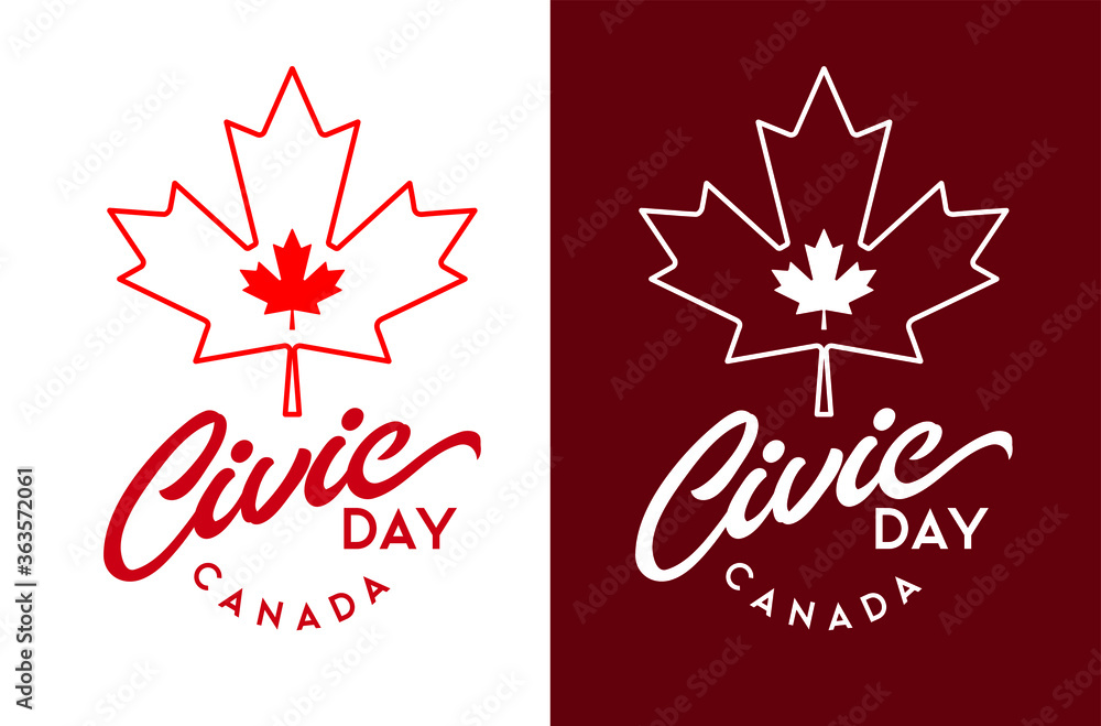 Civic Day Canada logo design concept, vector eps. Stock Vector Adobe