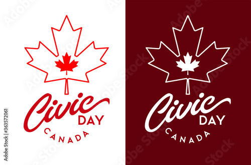 Civic Day Canada logo design concept, vector eps. photo