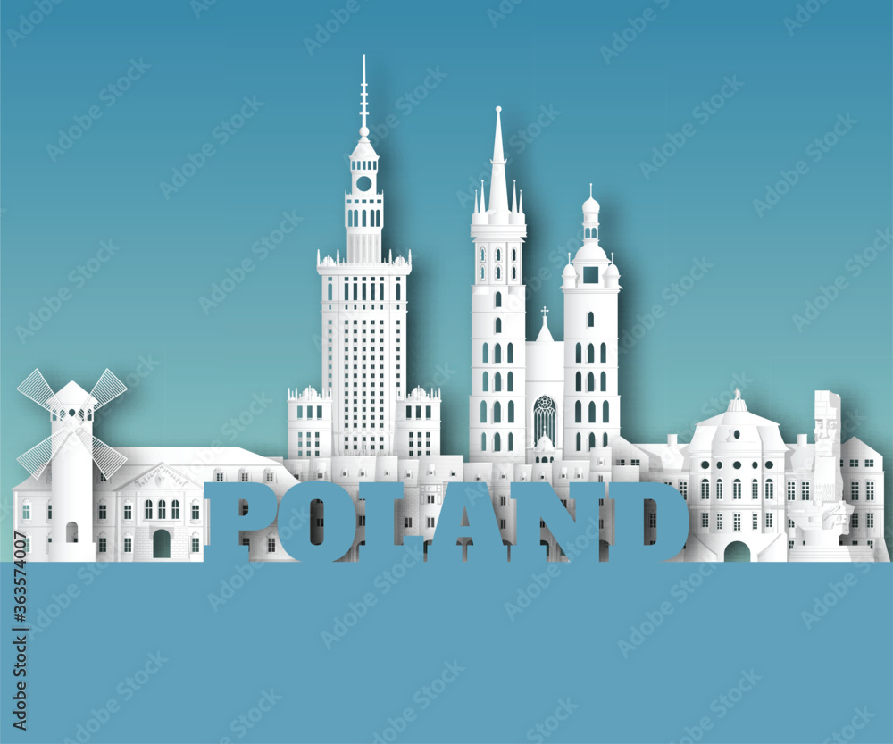 Poland Landmark Global Travel And Journey paper background. Vector Design Template.used for your advertisement, book, banner, template, travel business or presentation. Poland Landmark Global Travel And Journey paper background. Vector Design Template.used for your advertisement, book, banner, template, travel business or presentation.
