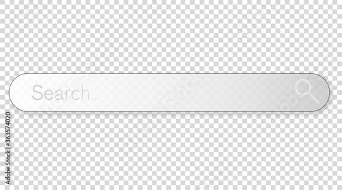 browser search bar with magnifier isolated on transparent background vector illustration