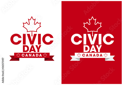 August Civic Holiday Canada logo design concept, vector eps