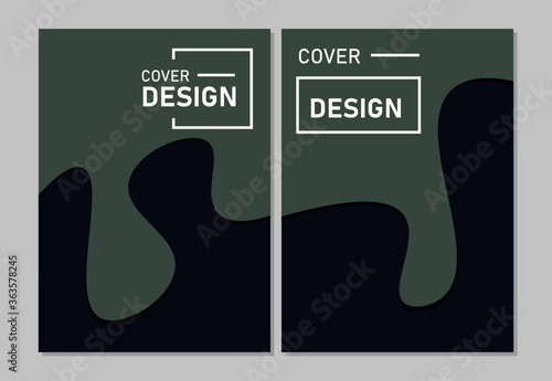 Cover design modern template paper cut design abstract background
