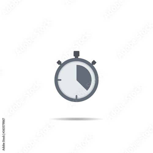 Stopwatch Icon Vector in Trendy Flat Style. Timer Symbol Illustration