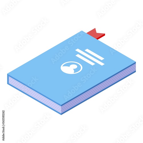 Recruiter notebook icon. Isometric of recruiter notebook vector icon for web design isolated on white background