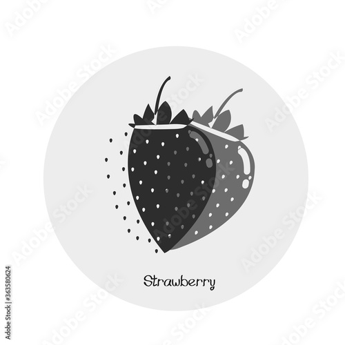 Vector illustration of a simple and elegant strawberry fruit