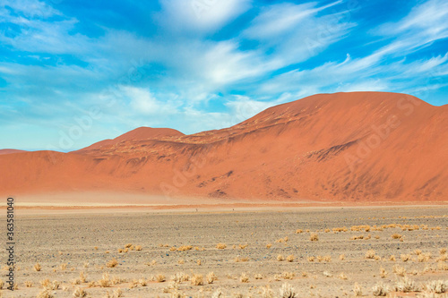 Sand Dune Landscape at Sossusvlei in the Namib Desert  Namibia  Africa 