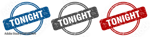 tonight stamp. tonight sign. tonight label set