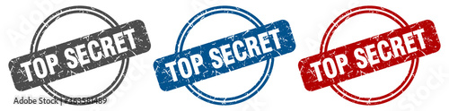 top secret stamp. top secret sign. top secret label set