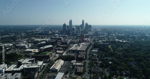 Aerial view of Charlotte, NC.