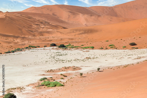 Sand Dune Landscape at Sossusvlei in the Namib Desert, Namibia, Africa 